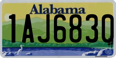 AL license plate 1AJ6830