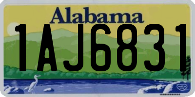 AL license plate 1AJ6831