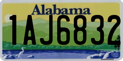 AL license plate 1AJ6832