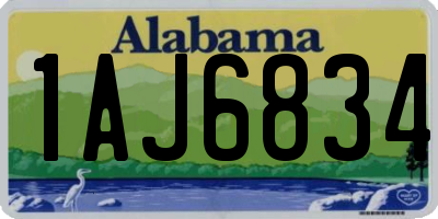 AL license plate 1AJ6834