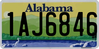 AL license plate 1AJ6846