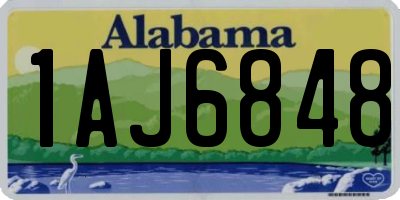 AL license plate 1AJ6848
