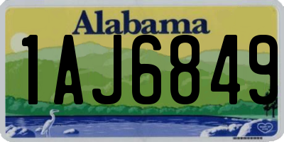 AL license plate 1AJ6849