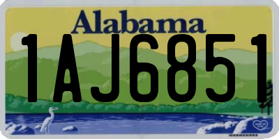 AL license plate 1AJ6851