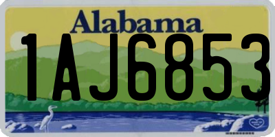 AL license plate 1AJ6853