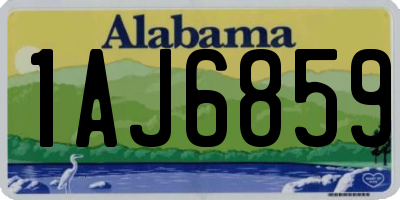AL license plate 1AJ6859