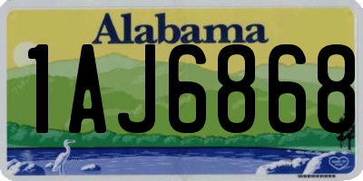 AL license plate 1AJ6868