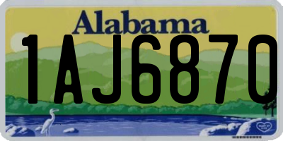 AL license plate 1AJ6870