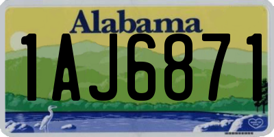 AL license plate 1AJ6871
