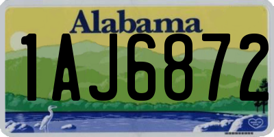 AL license plate 1AJ6872