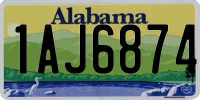 AL license plate 1AJ6874
