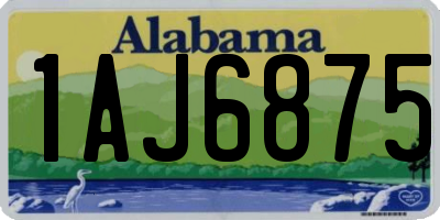 AL license plate 1AJ6875