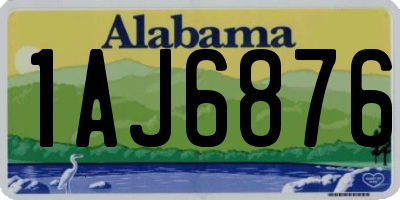AL license plate 1AJ6876