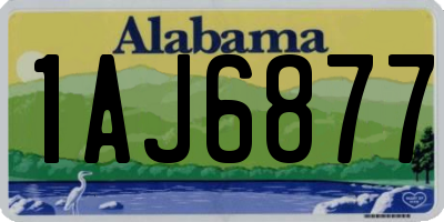 AL license plate 1AJ6877