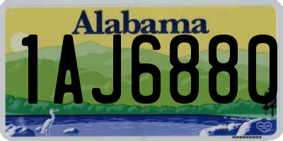 AL license plate 1AJ6880