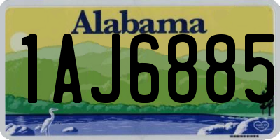 AL license plate 1AJ6885