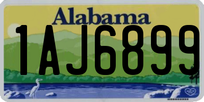 AL license plate 1AJ6899