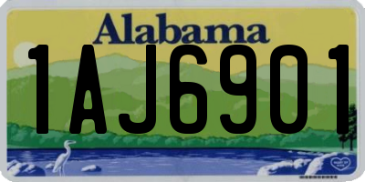 AL license plate 1AJ6901