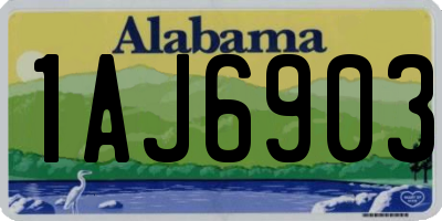 AL license plate 1AJ6903