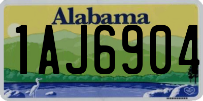 AL license plate 1AJ6904