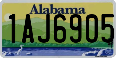 AL license plate 1AJ6905