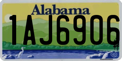 AL license plate 1AJ6906