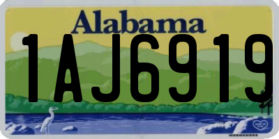 AL license plate 1AJ6919