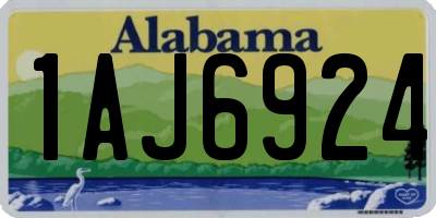 AL license plate 1AJ6924