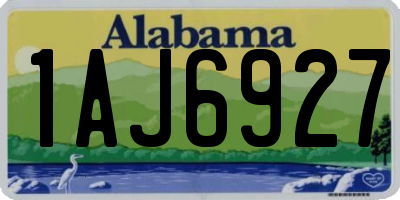 AL license plate 1AJ6927