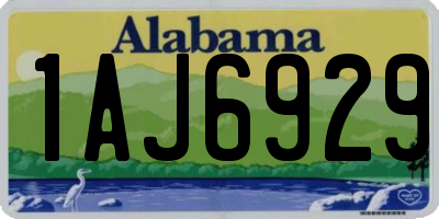 AL license plate 1AJ6929