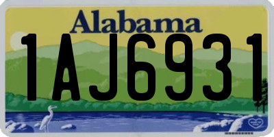 AL license plate 1AJ6931