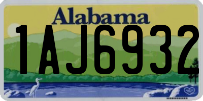 AL license plate 1AJ6932