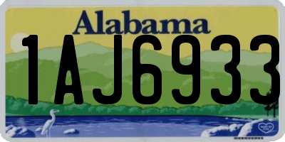 AL license plate 1AJ6933