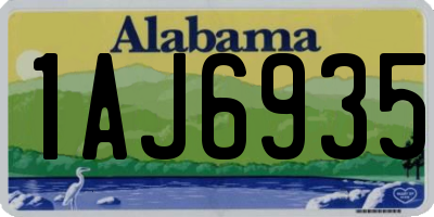 AL license plate 1AJ6935
