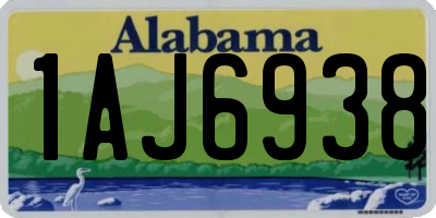 AL license plate 1AJ6938