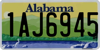 AL license plate 1AJ6945
