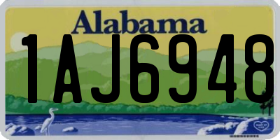 AL license plate 1AJ6948
