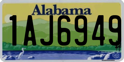 AL license plate 1AJ6949