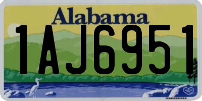 AL license plate 1AJ6951
