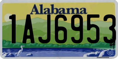 AL license plate 1AJ6953