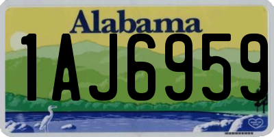AL license plate 1AJ6959