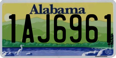 AL license plate 1AJ6961