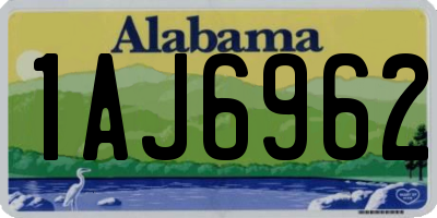 AL license plate 1AJ6962