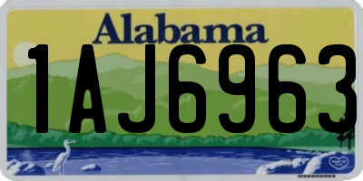 AL license plate 1AJ6963