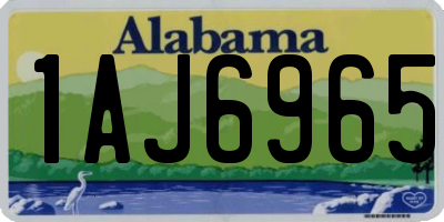 AL license plate 1AJ6965