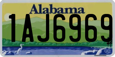 AL license plate 1AJ6969