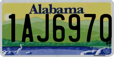 AL license plate 1AJ6970