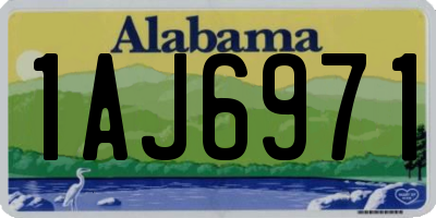 AL license plate 1AJ6971