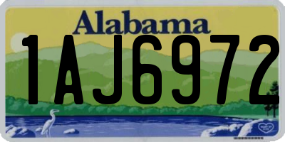 AL license plate 1AJ6972