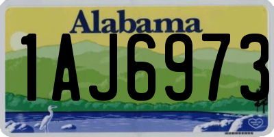 AL license plate 1AJ6973